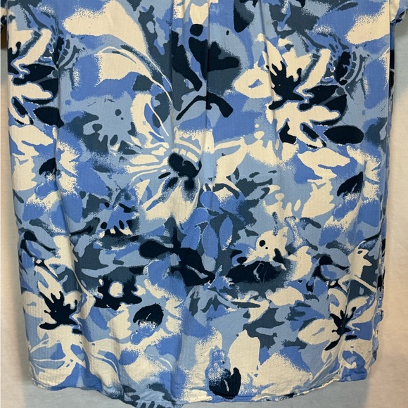 A-75 Men’s Magellan‎ Outdoors Blue Tropical Floral Button Down Shirt Size L - Picture 10 of 16